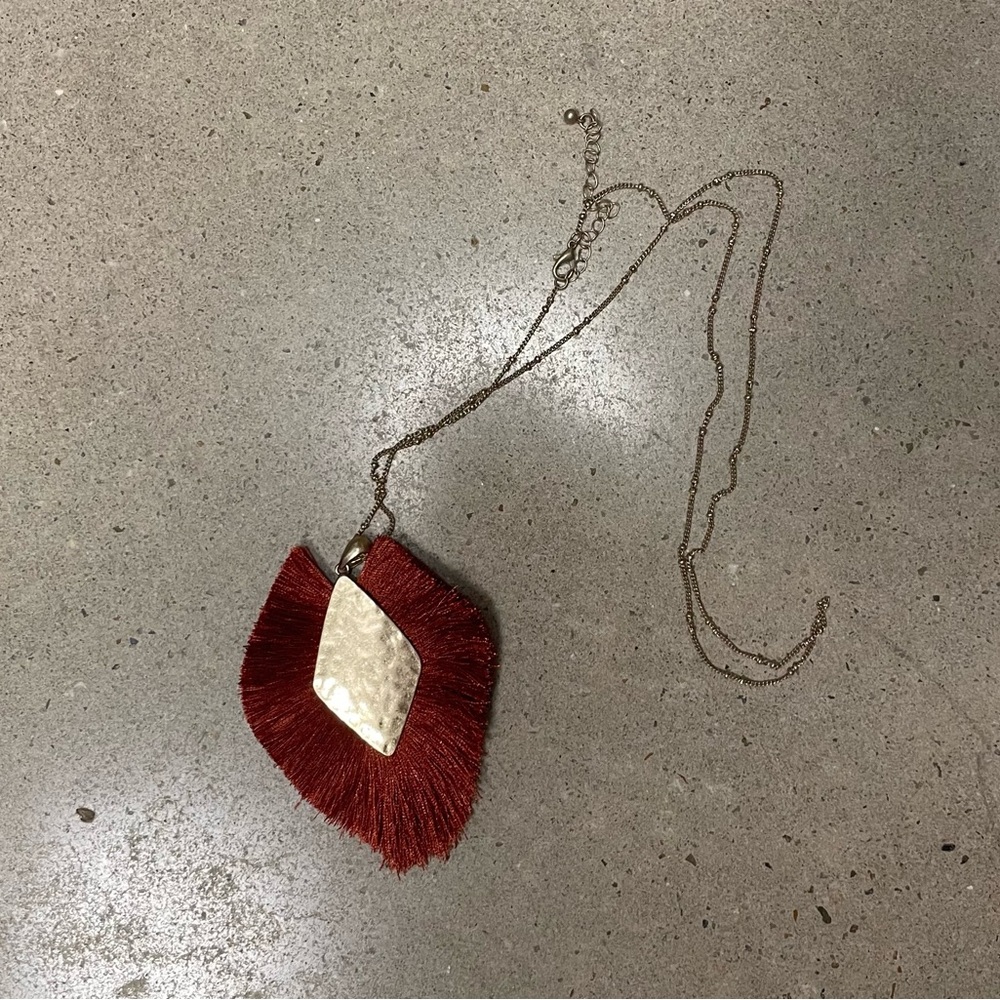 Fringe Pendant Necklace